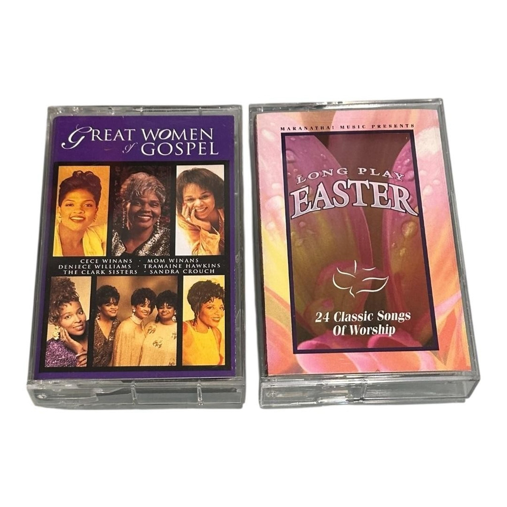 Great Women Of Gospel & Long Play Easter Cassette Tapes Lot Christian Music